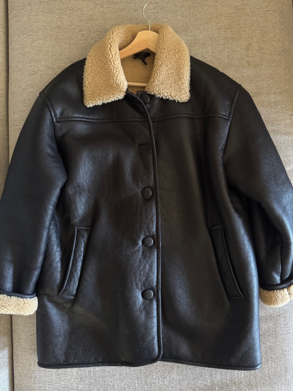 Rag and Bone Genuine Shearling Coat